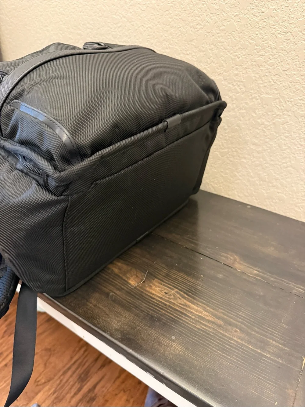 Tumi Black Backpack with JDC Patch